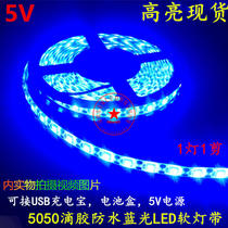 led light strip 5V5050 high bright waterproof blue light USB light with DIY model props clothing soft light strip 5V light strip