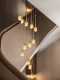 2026 New Model Staircase Chandelier Loft Duplex High Ceiling Crystal Self-Built House Villa Living Room Open Space Large Chandelier