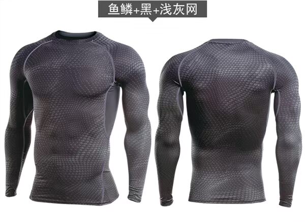Vụ nổ xuyên biên giới Quần áo tập thể dục dài tay Đàn ông sấy khô nhanh Áo thun co giãn cao chạy quần áo thể thao ngoài trời chuyên nghiệp - Quần áo tập thể hình quần đùi tập gym