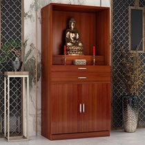 Buddhas niche cabinet Buddha stands for domestic use with door economy type Shentai cabinet Caiyin Guanyin is dedicated to the table god Buddhas cabinet