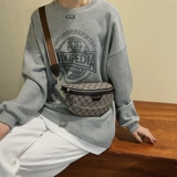 Сумка через плечо, модная нагрудная сумка, брендовая поясная сумка, сумка на одно плечо, Гонконг, из натуральной кожи, коллекция 2023