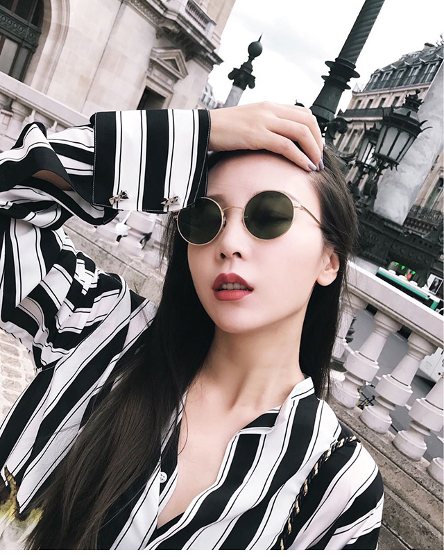 Wu Yifan đeo kính râm Trung Quốc có đôi mắt tròn nhỏ hip hop kết hôn với chú rể retro nam nữ cận thị gọng kính cận nữ đẹp