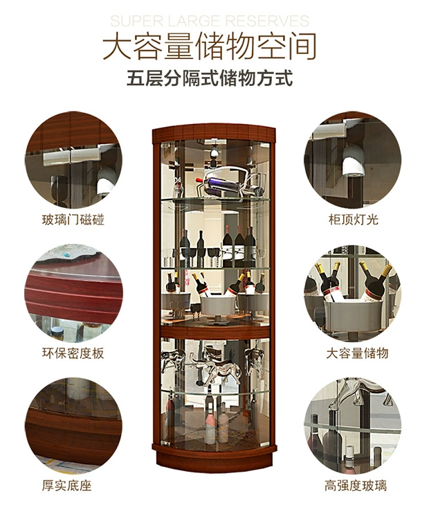Phong cách châu Âu tủ tủ góc góc tam giác góc tủ tam giác tủ rượu tủ tủ góc tủ góc tủ góc tủ bảo quản - Buồng tủ nhựa giả gỗ