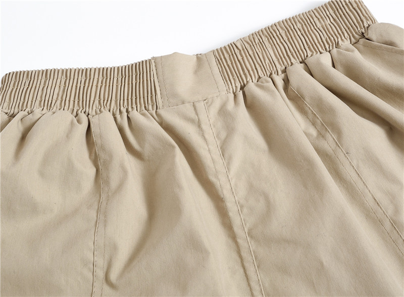 Quần trung niên nam đi biển quần rộng giản dị quần nam quần lớn ở eo quần short cotton năm quần nam quần thể thao
