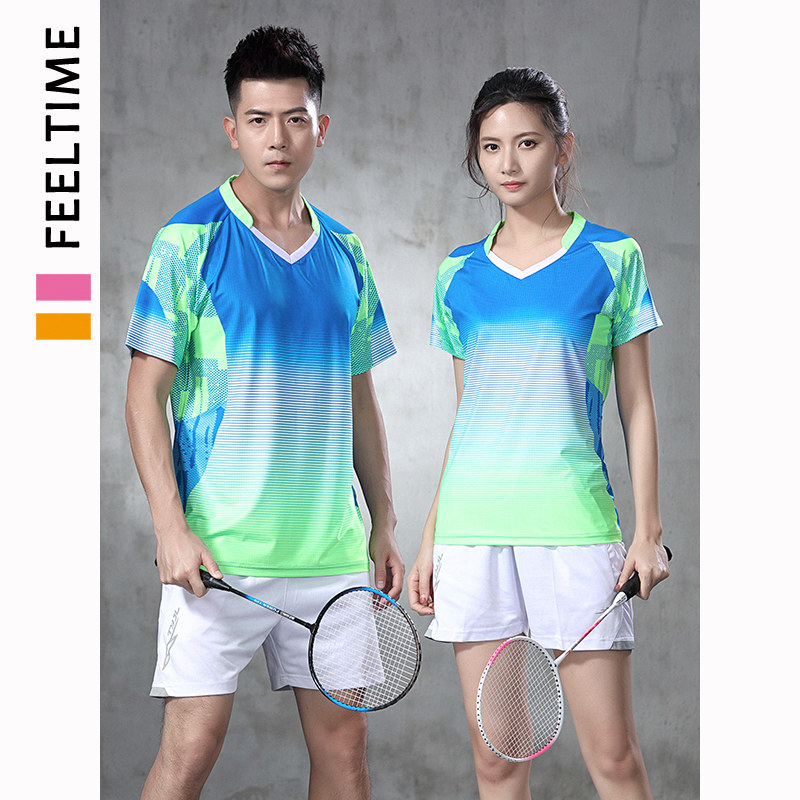 Badminton Suit Sports Suit Men And Women Summer Short Sleeve Lovers Suit Volleyball Table Tennis Tennis Match Speed Dry