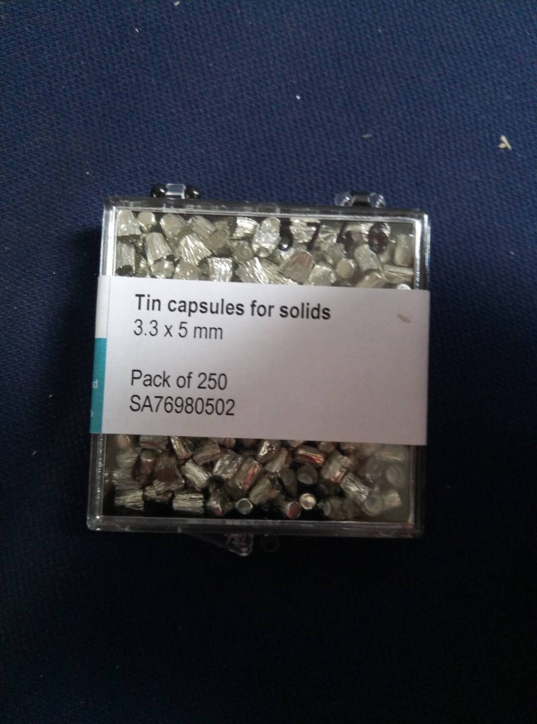 锡杯，锡囊，固体样品，3.3*5mm 250个/盒