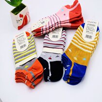 Summer thin pure cotton socks Sox men Low waist striped light mouth Sox 19 Low bunch of socks male and female short socks