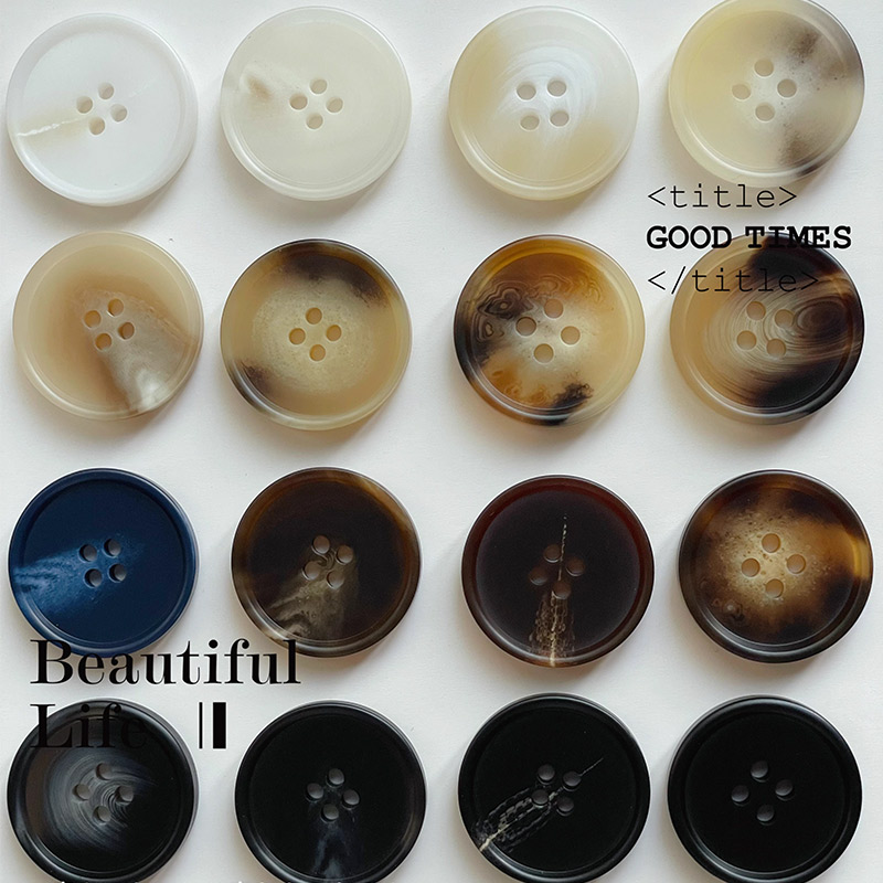 クラシックな樹脂の薄いエッジボタンDIYスーツボタンコートボタントップパンツボタンシンプルな衣類生地多目的ボタン