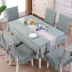 Nước Hoa Sen phủ Trung Quốc hình chữ nhật bảng vải ghế vải bọc che đậy đơn giản Kit hộ gia đình hiện đại - Khăn trải bàn khăn trải bàn tròn 1m2 Khăn trải bàn