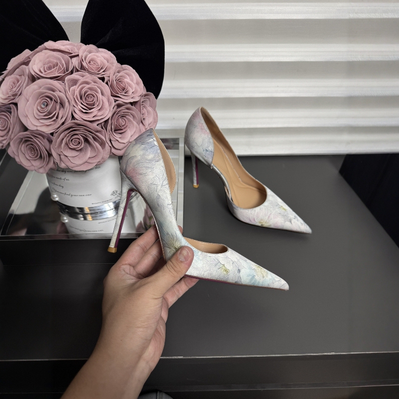 Purple High-Heeled Shoes for Women 2026 New Style with Side Cutouts, Stiletto Heel 10cm, Comfortable, Elegant Socialite Pointed-Toe Women's Shoes for Summer