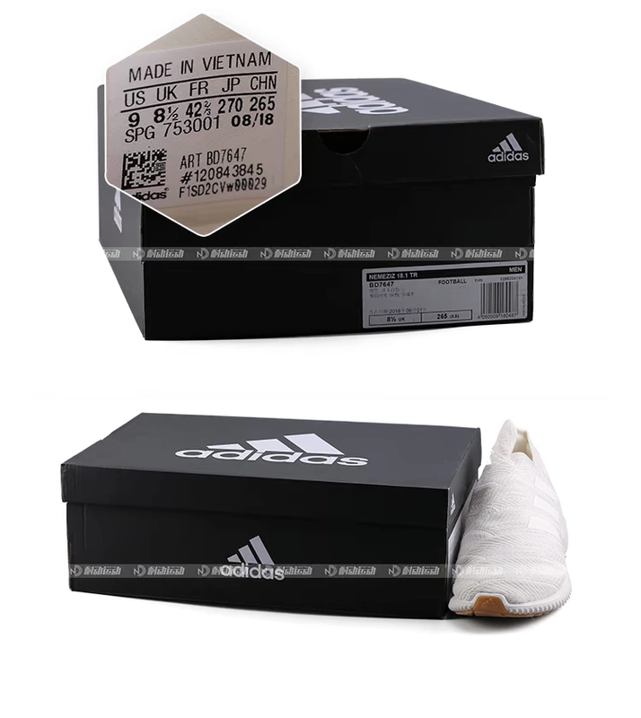 Adidas / Adidas NEMEZIZ 18.1 TR Giày bóng đá nam trong nhà có đế phẳng BD7647 - Giày bóng đá