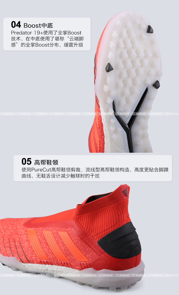 Adidas / Adidas Falcon PREDATOR 19+ TF gãy móng tay đào tạo giày bóng đá F35800 - Giày bóng đá giày sneaker trắng nam