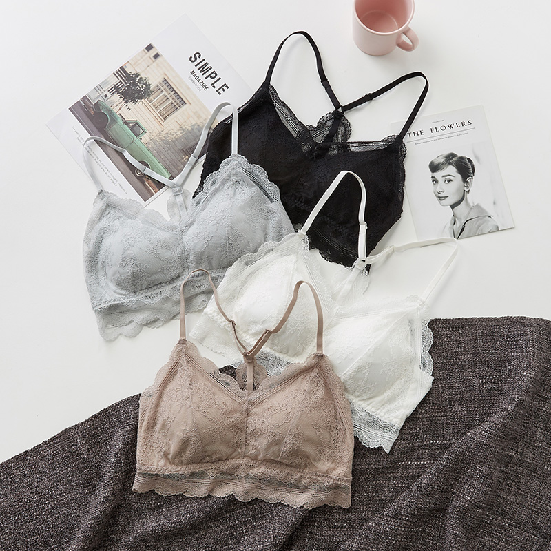 1922 summer lace net red beauty back underwear no steel ring anti-glare sexy bottoming sling wrapped chest tube top gathered