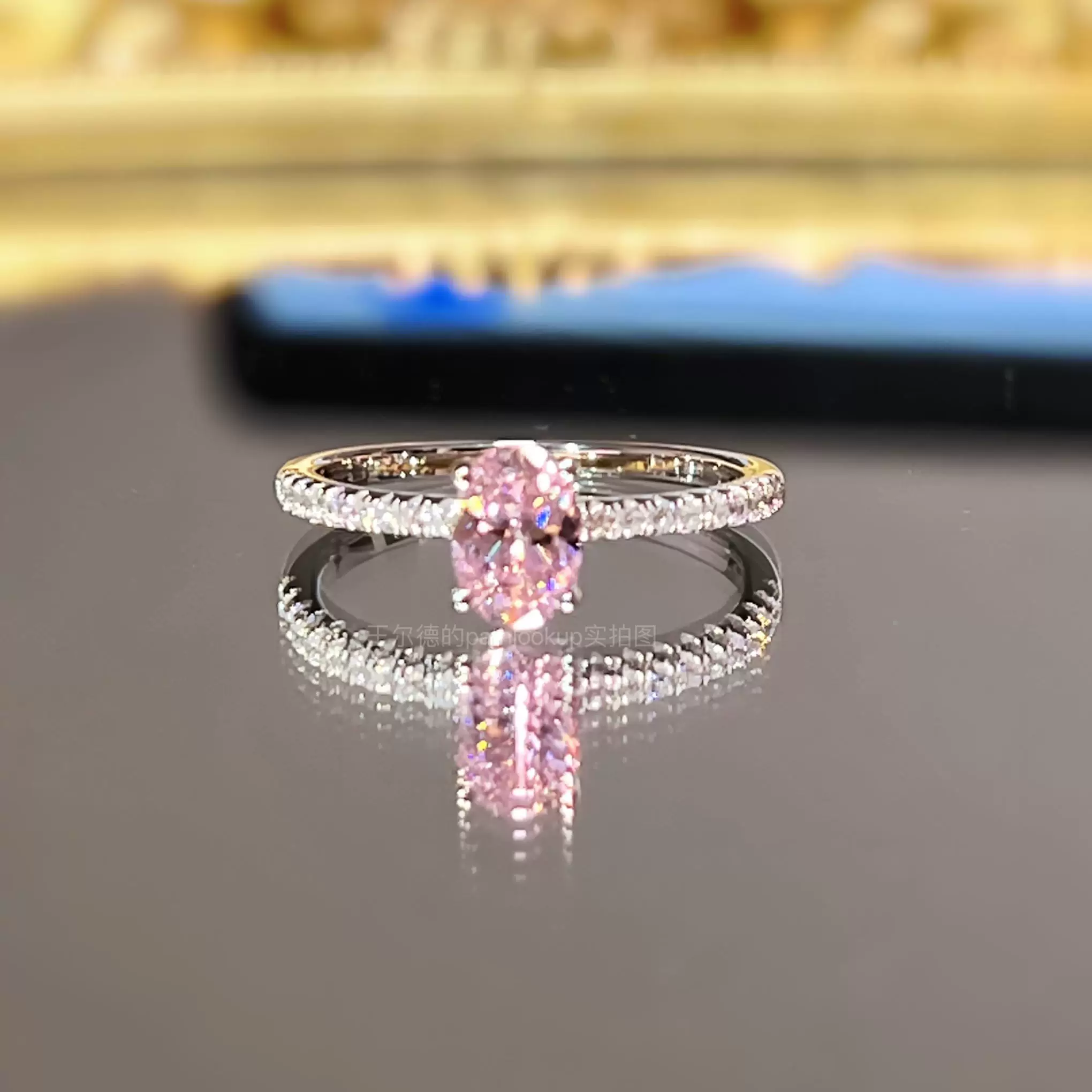 Platinum import ring, silver 925 sample, simple and elegant design