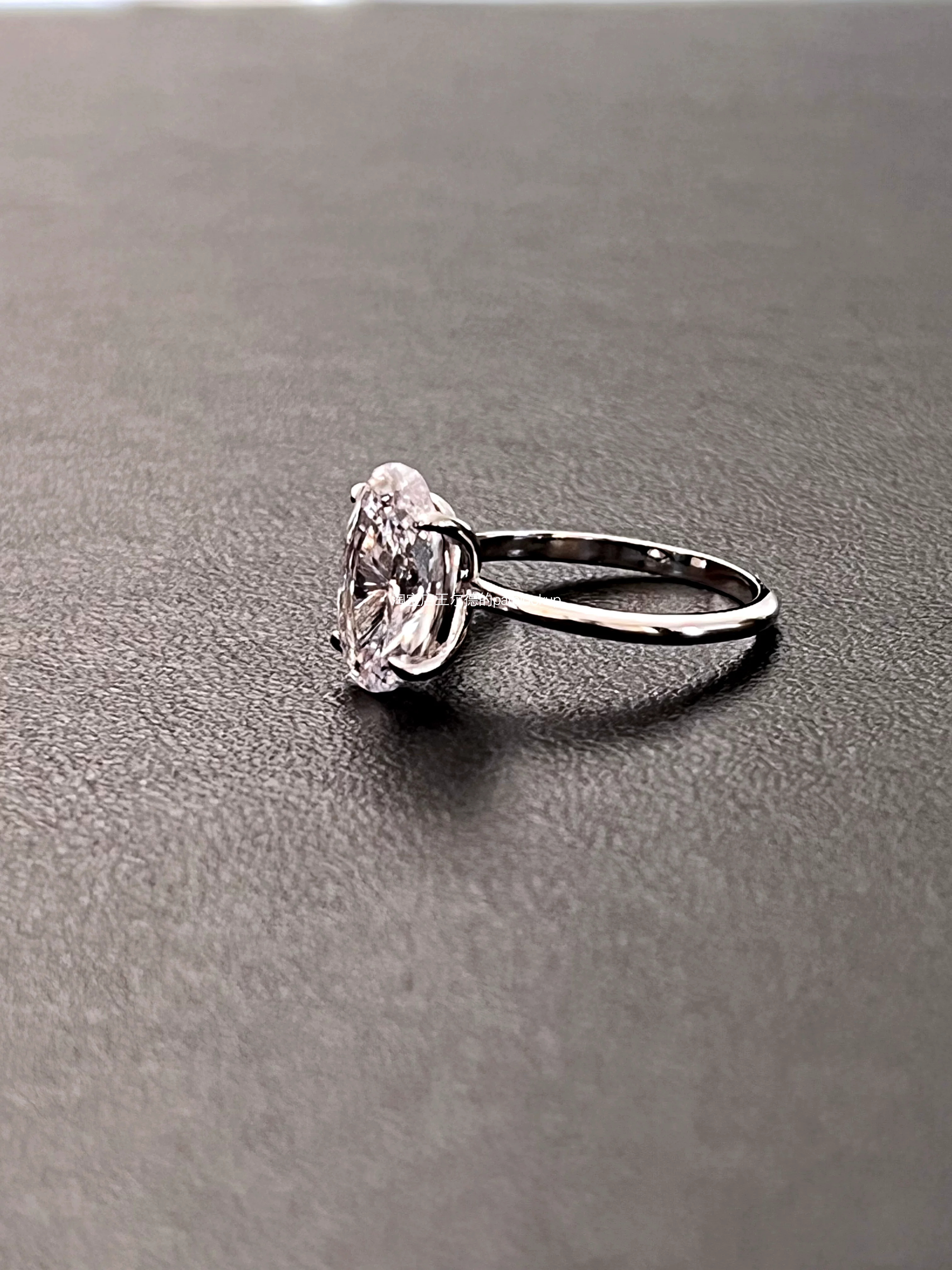 Platinum import ring, silver 925 sample, simple and elegant design