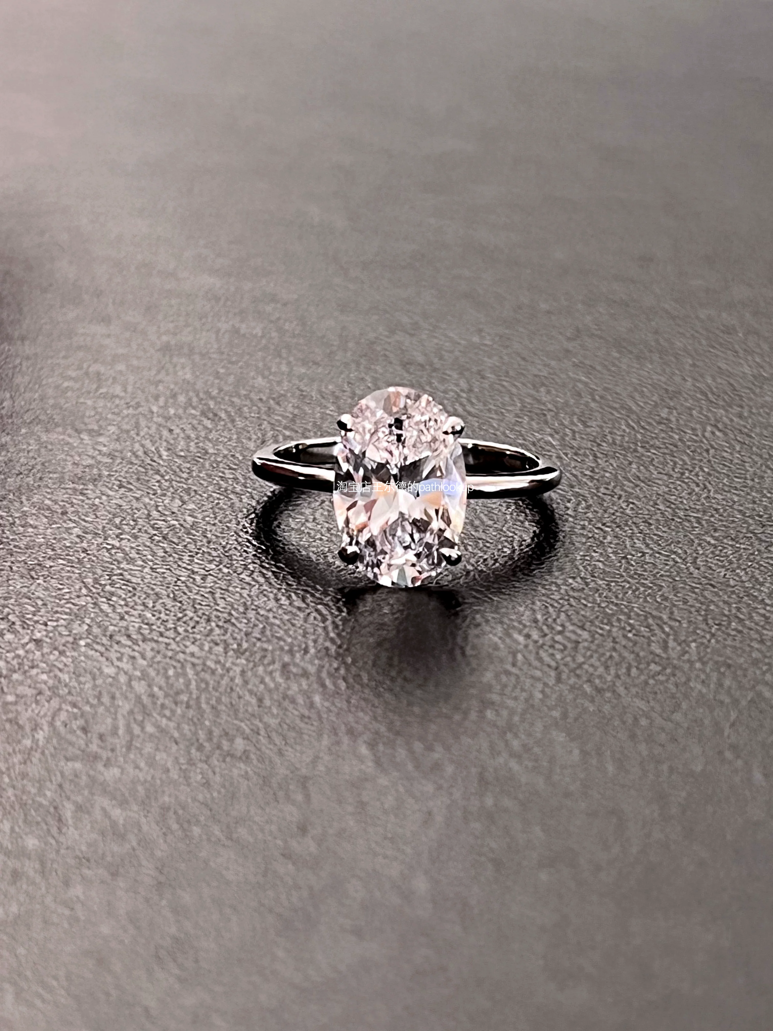 Platinum import ring, silver 925 sample, simple and elegant design
