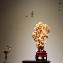 Jade Taihu stone Taihu stone ornaments Taihu stone natural raw stone chicken blood Jade Lingbi stone ornaments exquisite