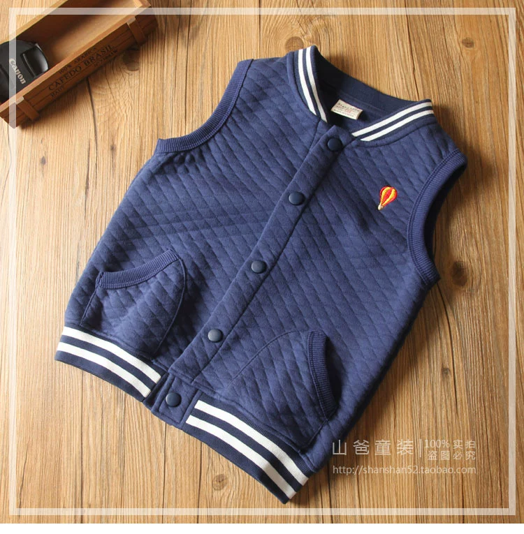 Áo vest bé trai 2018 mẫu mùa xuân và mùa thu trẻ em không khí cotton bé bé vest bé trai
