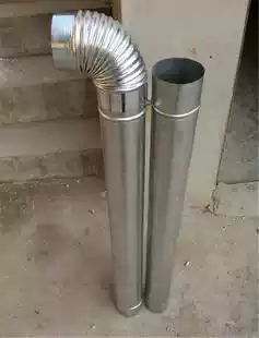 Heating furnace thickened white iron stove chimney Home heating furnace exhaust pipe briquettes furnace chimney heating furnace cigarette tube