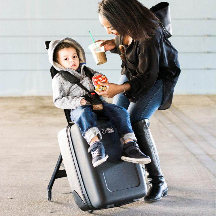 Mountain buggy with baby boarding suitcase cart Bagrider