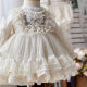 Children's clothing Lolita girls princess dress autumn and winter lace fluffy yarn baby one-year-old dress female Spanish dress