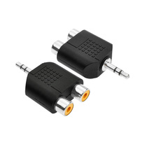 Double Lotus head audio audio cable 2RCA plug one minute two turn 3 5mm male to female no welding