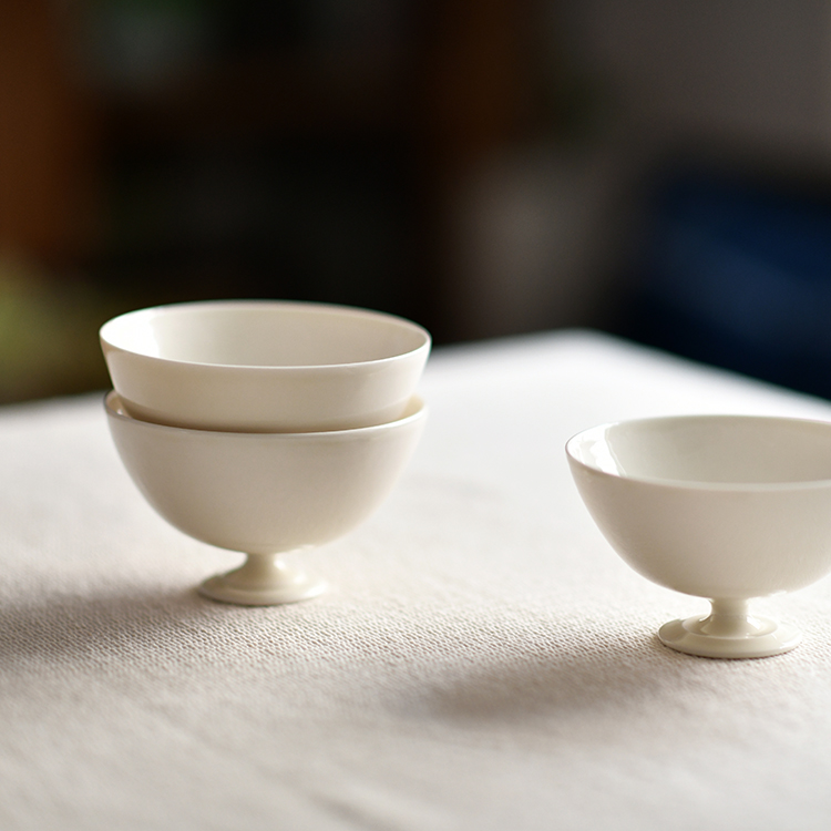 Idealism-Ware] Sweet And Smooth Jade High Foot Small Bowl Of Pastry Bowl Dessert Bowl