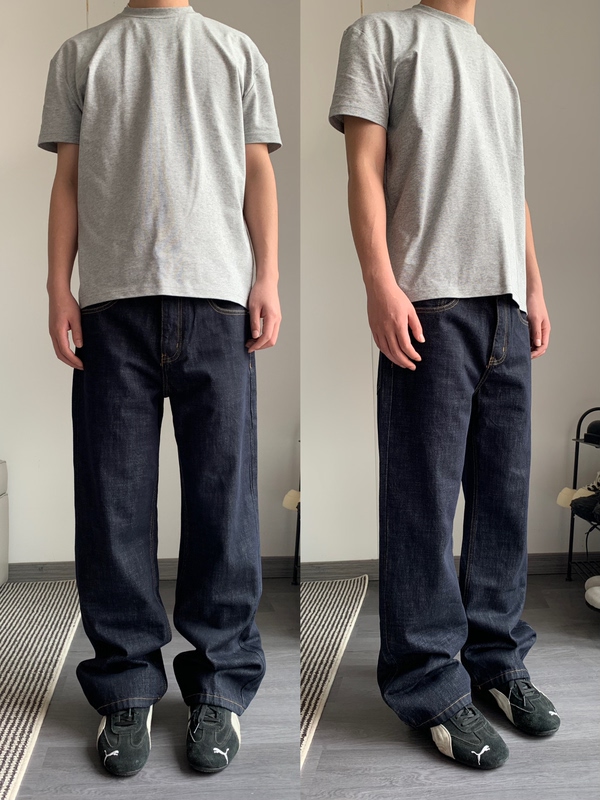 Cagt Spring and Summer Versatile Blue Jeans Niche Loose Straight Casual Trendy Street Washed Retro Fashion Cagt Spring and Summer Versatile Blue Jeans Niche Loose Straight Casual Trendy Street Washed Retro Fashion
