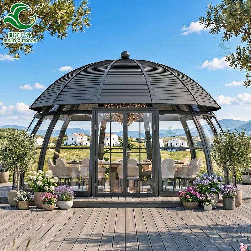 Outdoor Sunroom Pavilion Round Villa Garden Terrace Tent Popular Restaurant Starry Sky Private Room Aluminum Alloy 6m Outdoor Sunroom Pavilion Round Villa Garden Terrace Tent Popular Restaurant Starry Sky Private Room Aluminum Alloy 6m