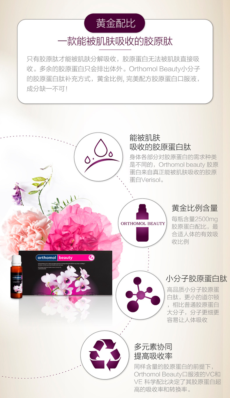 Orthomol 奥适宝beauty胶原蛋白肽口服液