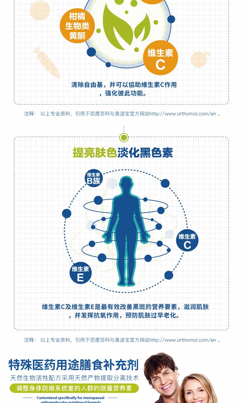 德国进口 Orthomol 5倍浓缩 维生素C片 1g*100片 图5
