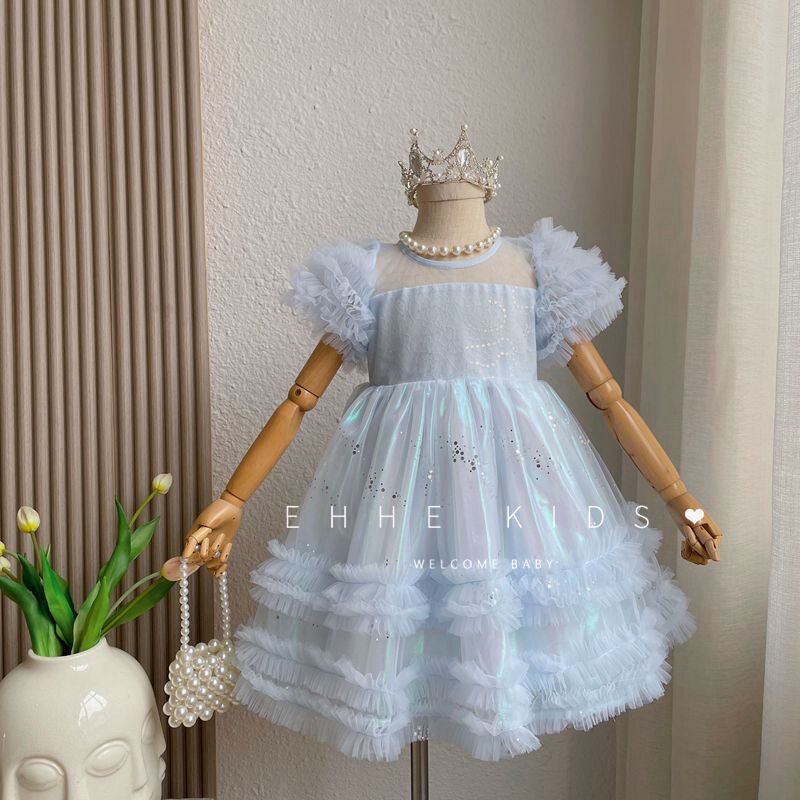 Girls 2023 summer dress new children's Korean dress in a small child dress baby's princess dress