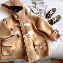 Girls Wool Coat 2022 New Fall - Winter Ocean Fashion Girls Childrens Long Girl Costume