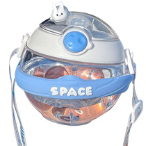 (Self-operated) Japanese Xiangpu internet celebrity portable cute water cup kindergarten large capacity anti-fall and leak-proof straw strap