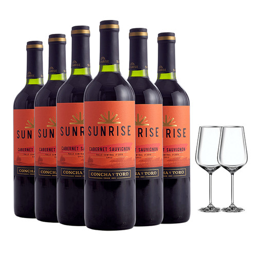 干露酒厂 Sunrise 旭日 赤霞珠干红葡萄酒 750ml*6支装