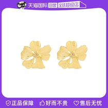 (Self-operated) VITARING Peony Flower S925 silver earrings for women niche design literary style simple fashion earrings