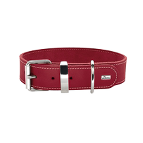 (Self-operated) German hunter imported genuine leather cowhide widened dog collar traction rope for medium and large dog pets