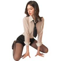 (Self-operated) Sexy Secretary Sexy Lingerie Dating Jersey Large Size Uniform Temptation Free Pajamas 2024 New Style