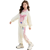 (Self-operated) Betty Girls Casual Two-piece Childrens Clothing 2024 Spring and Autumn Childrens Middle and Large Childrens Sports Sweatshirt Set
