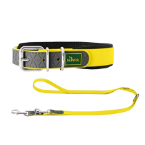 (Self-operated) German hunter double-layer nylon dog collar small medium and large dogs anti-fouling and bite-resistant traction rope