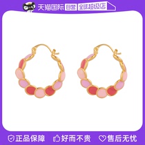 (Self-operated) VITARING enamel earrings female niche design Morandi color earrings for Valentines Day gift to girlfriend