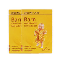 (Self-operated) Lifeline care Norwegian fish dha infants and children fish oil d3 30 capsules * 2 boxes