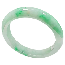(Self-operated) Qianyu Picking Up Burmese natural A-grade jadeite ice-moistened floating bright green delicate old water foot bracelet