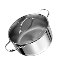 (Self-operated) Swissdiamond crystal stainless steel induction cooker thickened household 4-liter soup pot 24cm