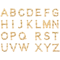 (Self-operated) OSEWAYA womens ear clip 26 letter non-pierced earrings plated with 14K gold temperament earrings holiday gift