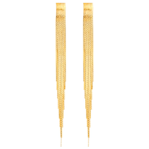 (Self-operated) OSEWAYA tassel earrings simple temperament high-end earrings long earrings gold silver