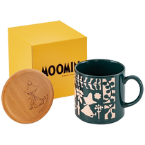 (Self-operated) Moomin Japanese cup with lid mug breakfast cup milk cup ceramic underglaze cup