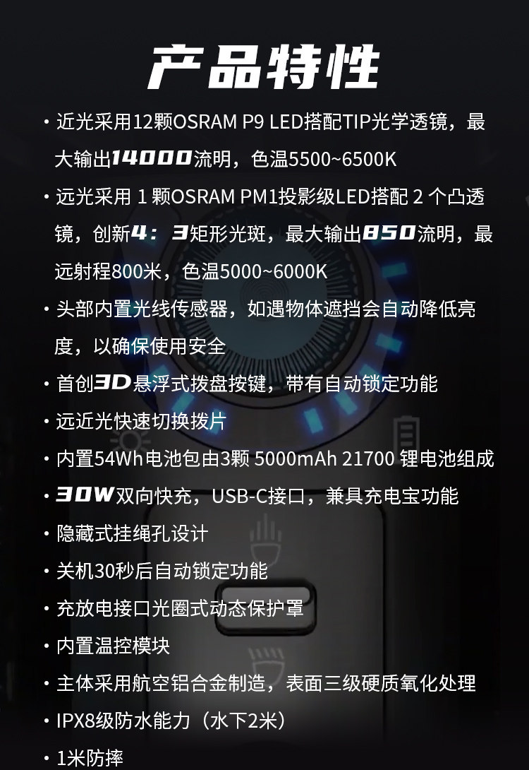 Olight Ao Lei Marauder Glunder 2 собрание прожектор 14000 просвет 30W двусторонний Быстрая зарядка яркий свет фонарик olight 