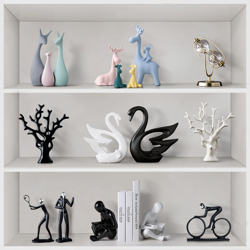 Nordic home modern simple ornaments Creative TV cabinet Wine cabinet decorations Small ornaments Living room entrance crafts