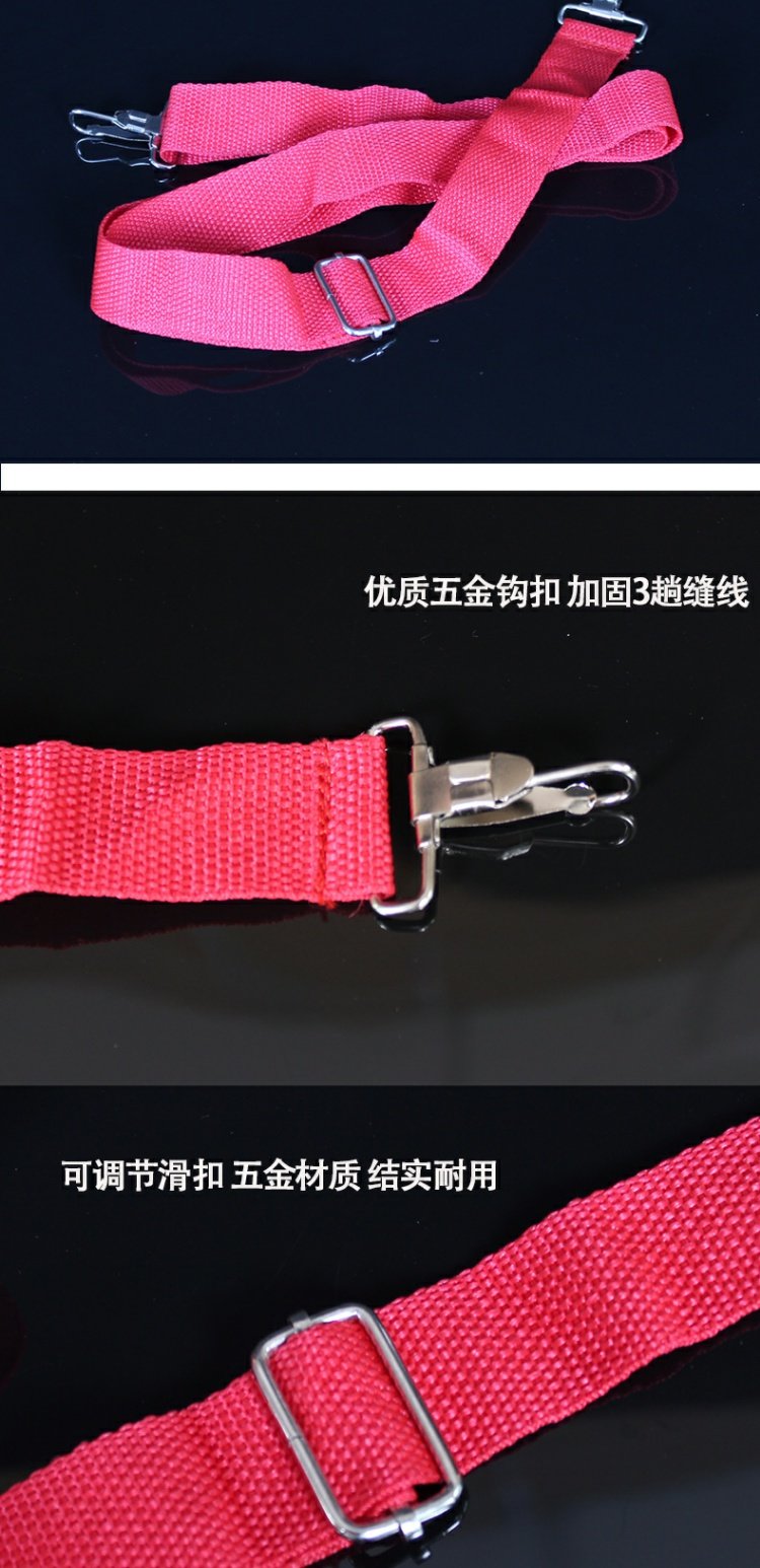 Nhạc cụ Haitu Nhạc trống Snare rộng 3.2CM với dây đeo màu đỏ Trống nhỏ với trống ban nhạc Quân đội trống với phụ kiện trống dây đàn
